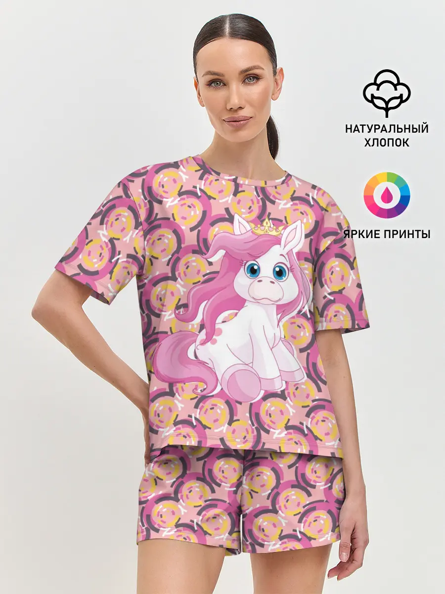 Женская пижама с шортами / Пони