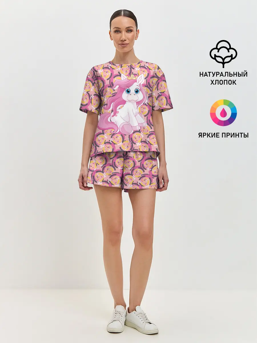 Женская пижама с шортами / Пони