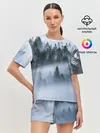 Женская пижама с шортами / Сумеречный лес
