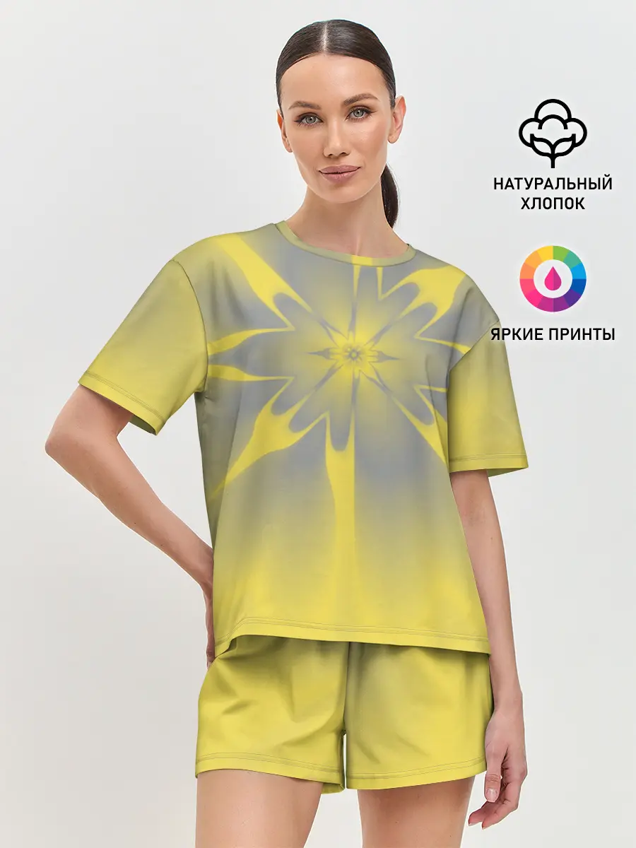 Женская пижама с шортами / Абстракция