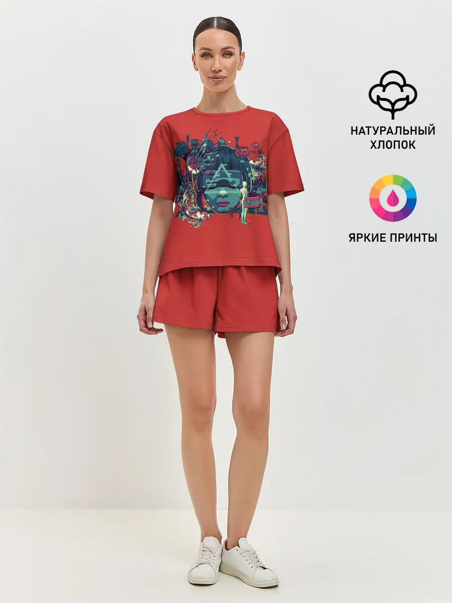 Женская пижама с шортами / Призрак в доспехах