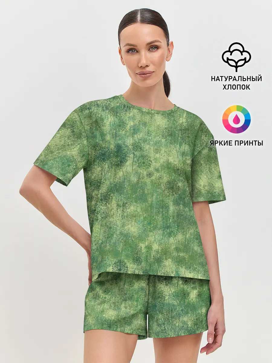 Женская пижама с шортами / Одуванчики