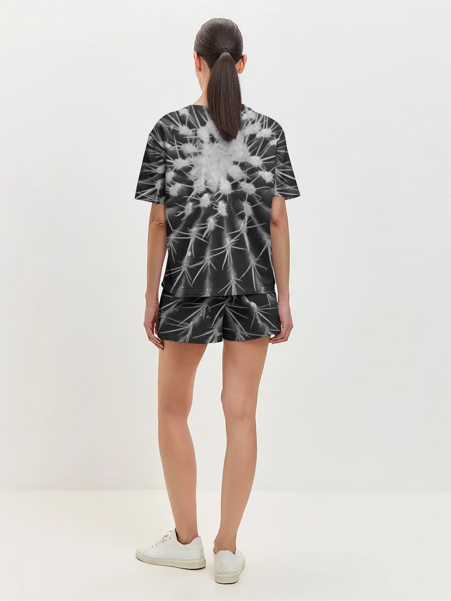 Женская пижама с шортами / Кактусовый