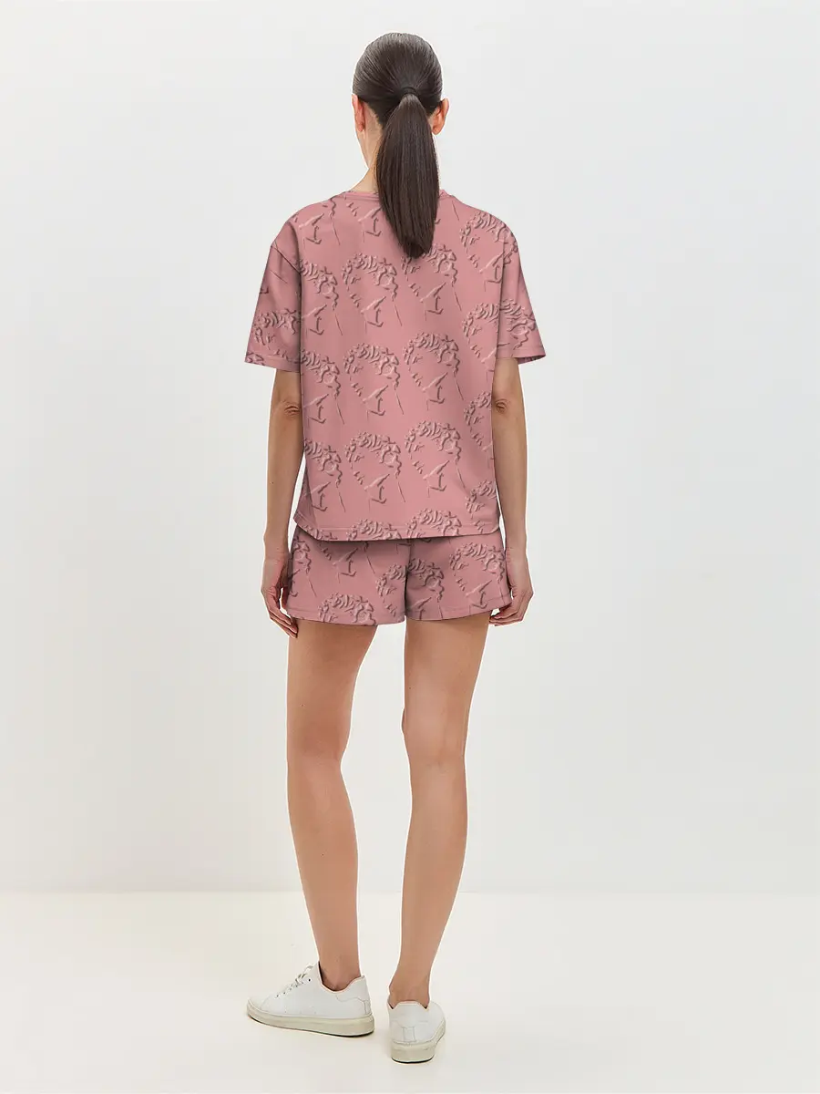 Женская пижама с шортами / Скульп монограмма полностью