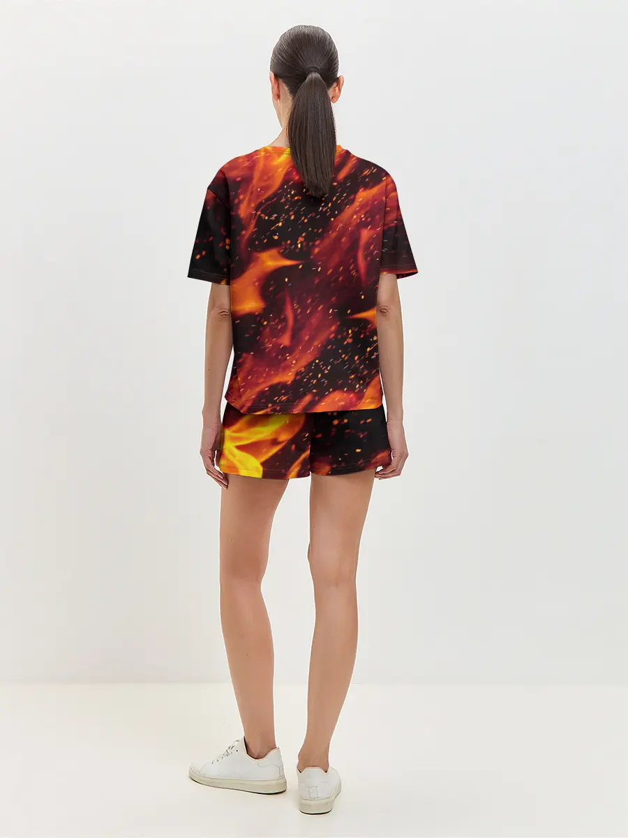 Женская пижама с шортами / БИТКОИН ОГОНЬ