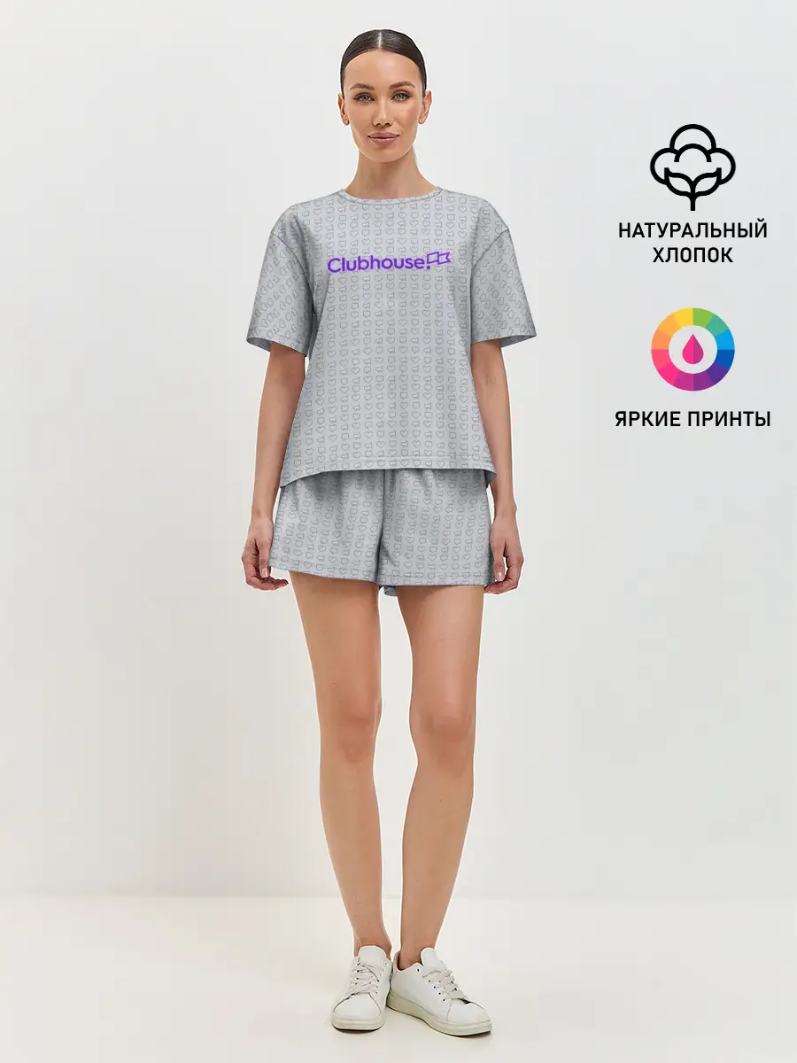 Женская пижама с шортами / Clubhouse | Gray