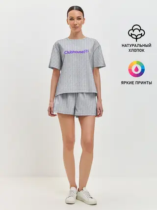 Женская пижама с шортами / Clubhouse | Gray