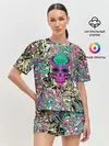 Женская пижама с шортами / Череп