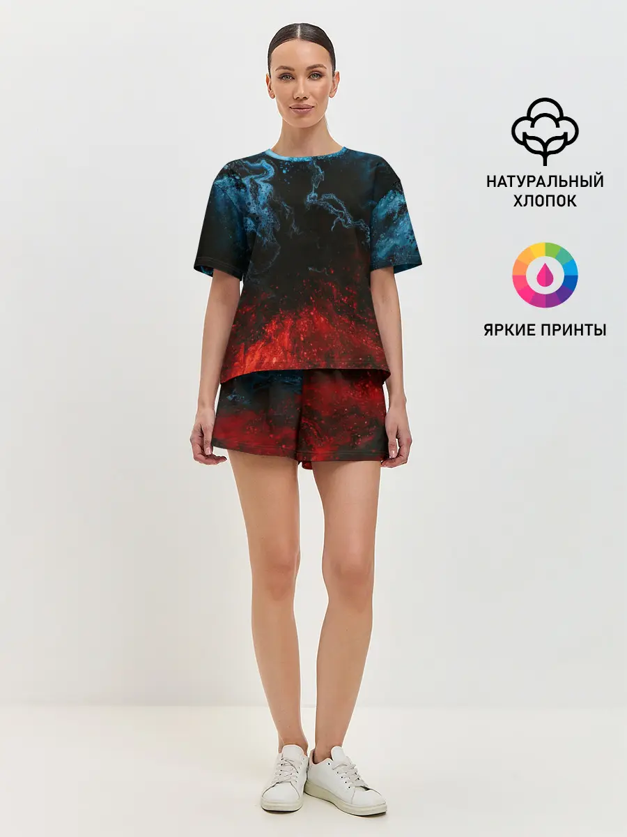 Женская пижама с шортами / Огонь И Вода