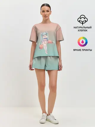 Женская пижама с шортами / Чирлидерша с помпонами