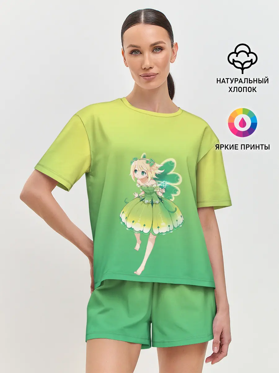 Женская пижама с шортами / Фея клевера