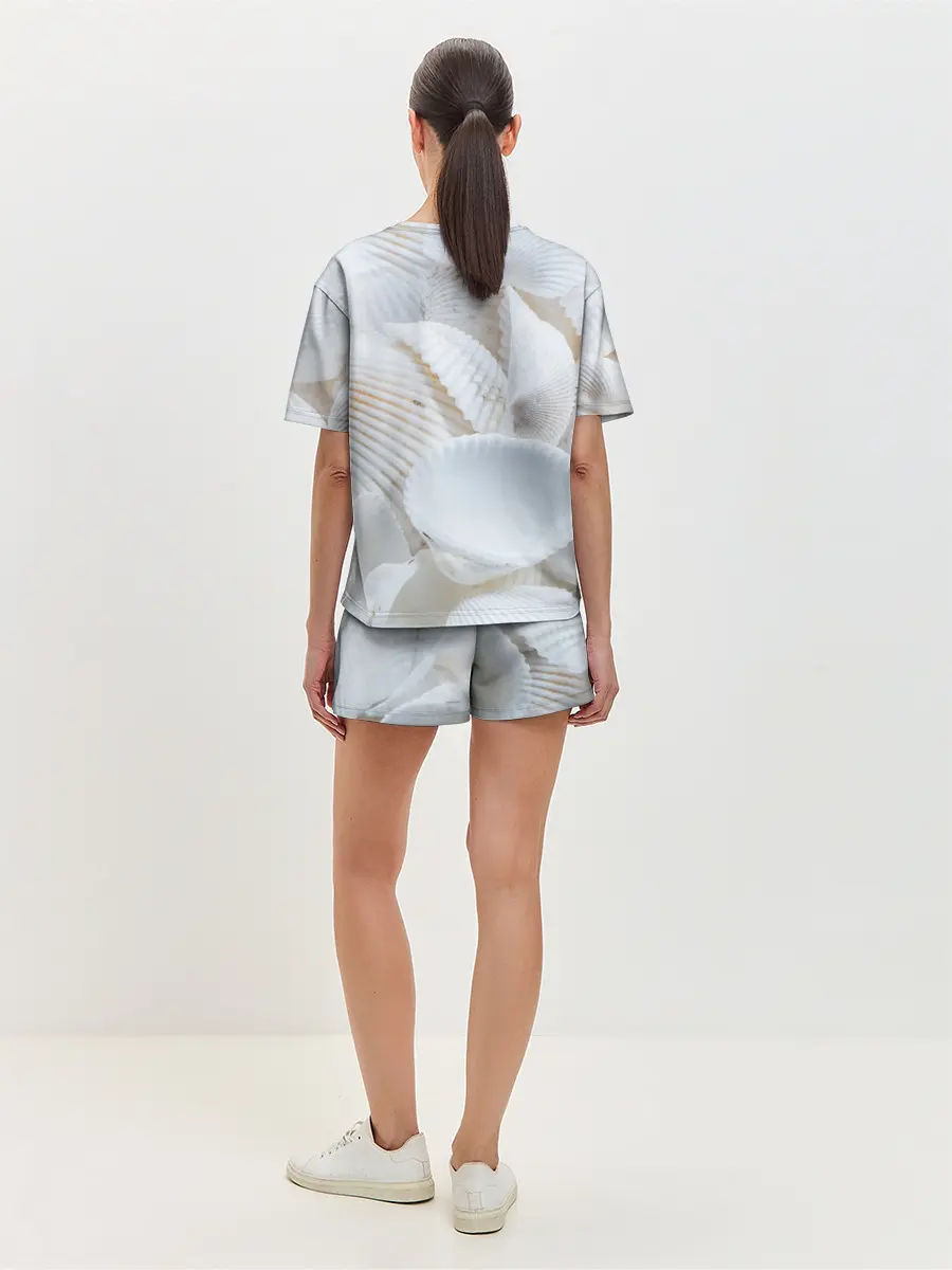 Женская пижама с шортами / Ракушки