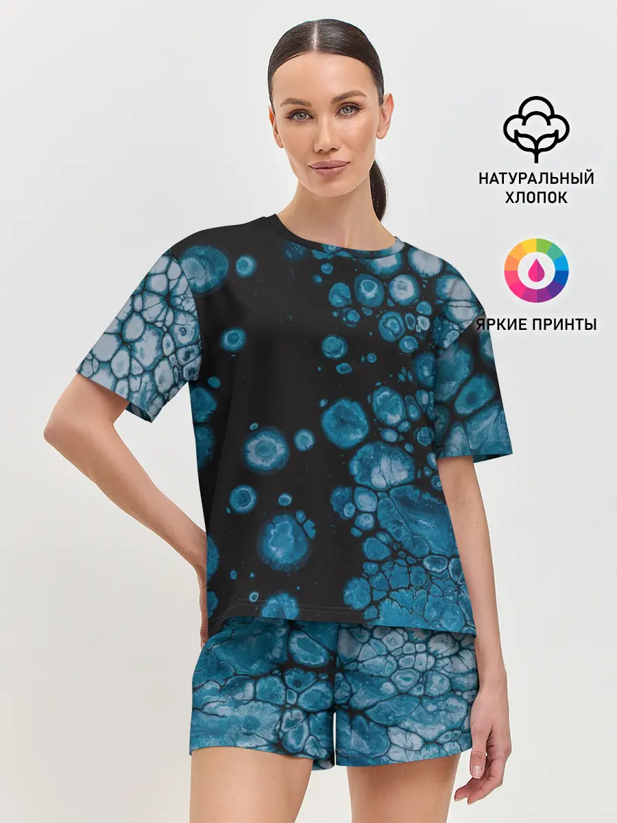Женская пижама с шортами / Лёд