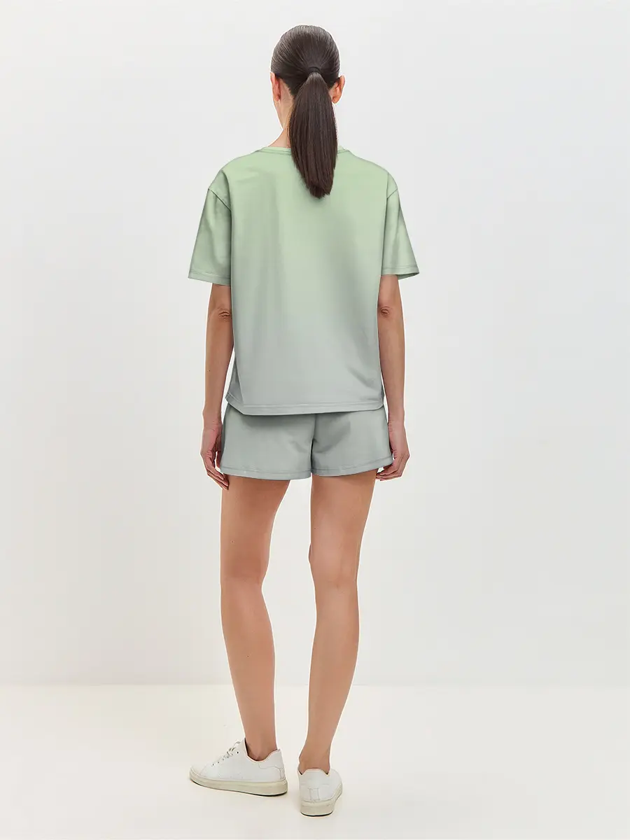 Женская пижама с шортами / дикий кот оцелот