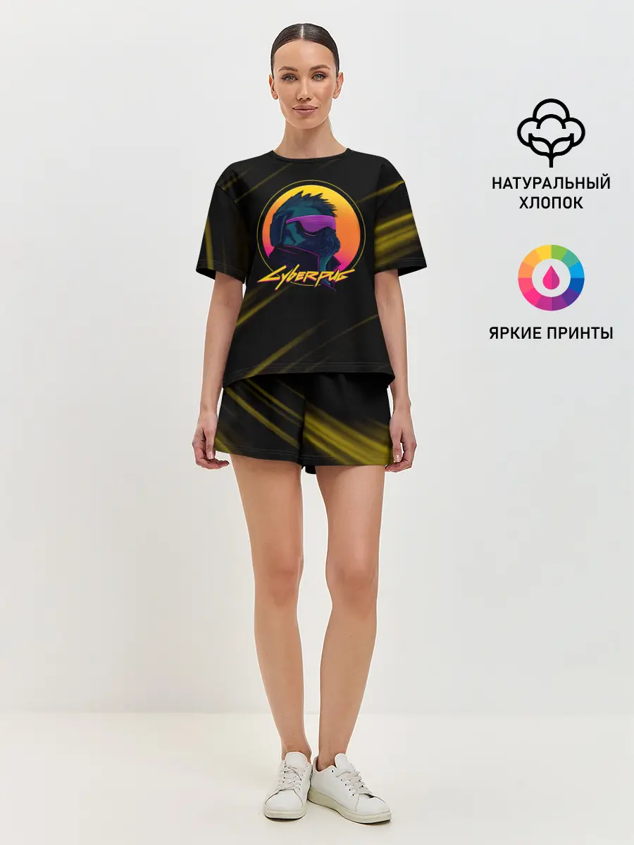 Женская пижама с шортами / CyberPUG