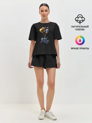 Женская пижама с шортами / Space Travel