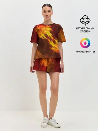 Женская пижама с шортами / Битва огней