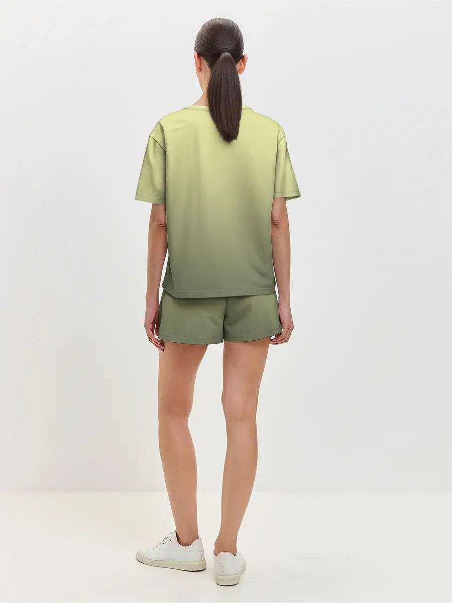 Женская пижама с шортами / лесной волшебник акварель