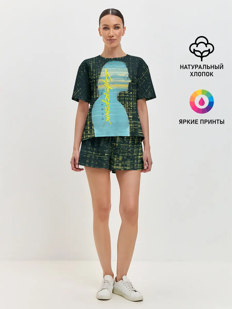 Женская пижама с шортами / Cyberpunk 2077 | Джонни