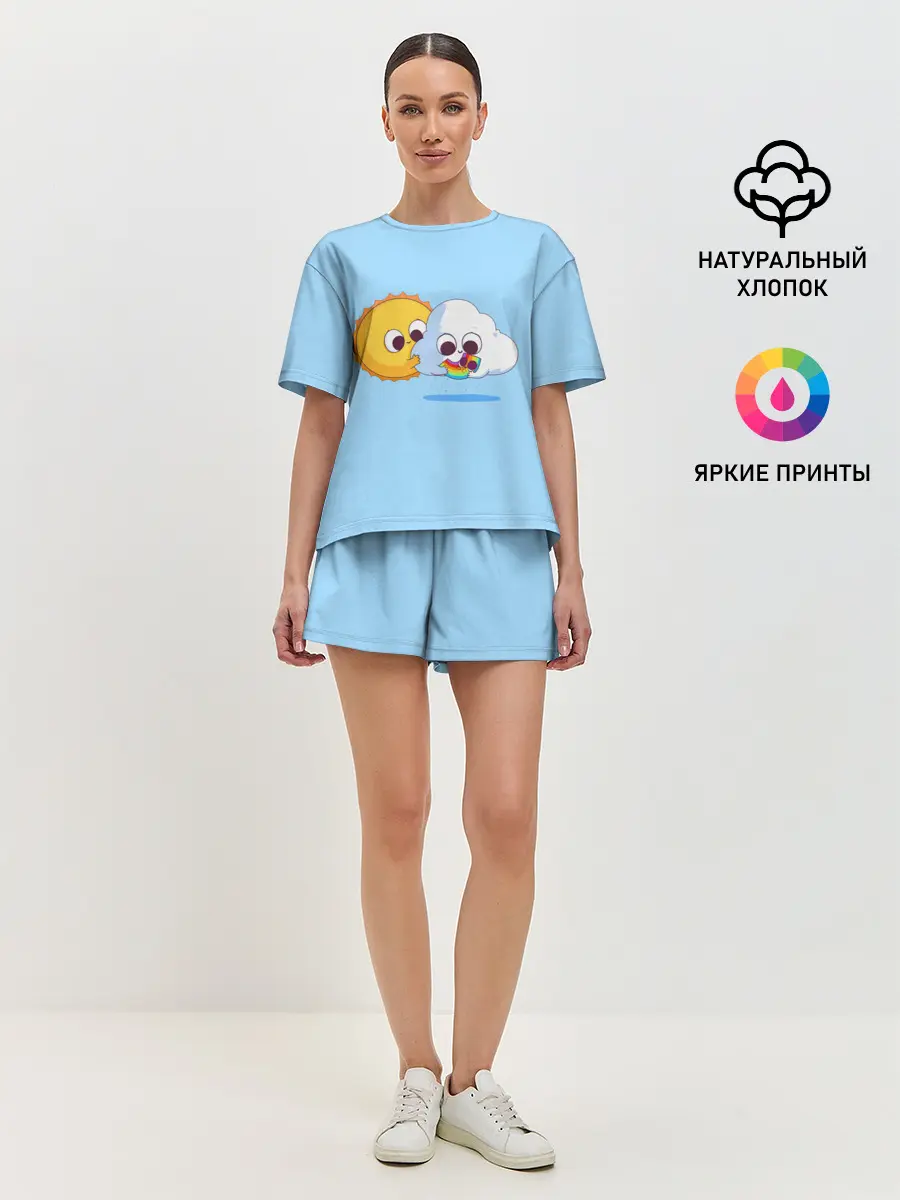Женская пижама с шортами / Ребёнок солнца и дождя