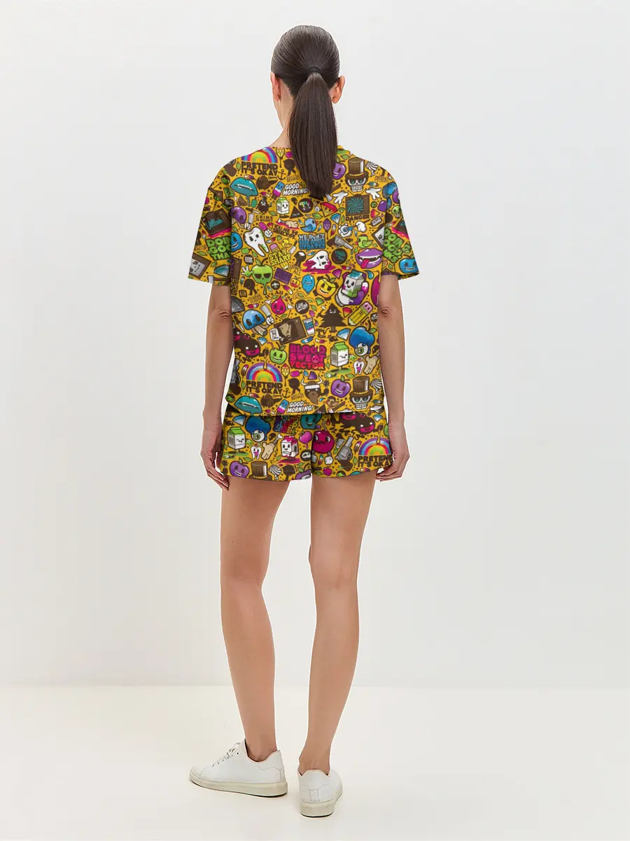 Женская пижама с шортами / RETRO MIX