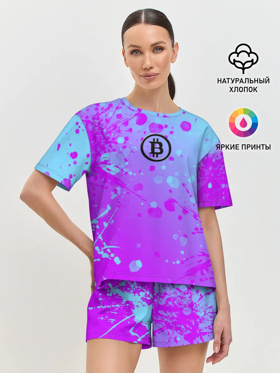 Женская пижама с шортами / Bitcoin