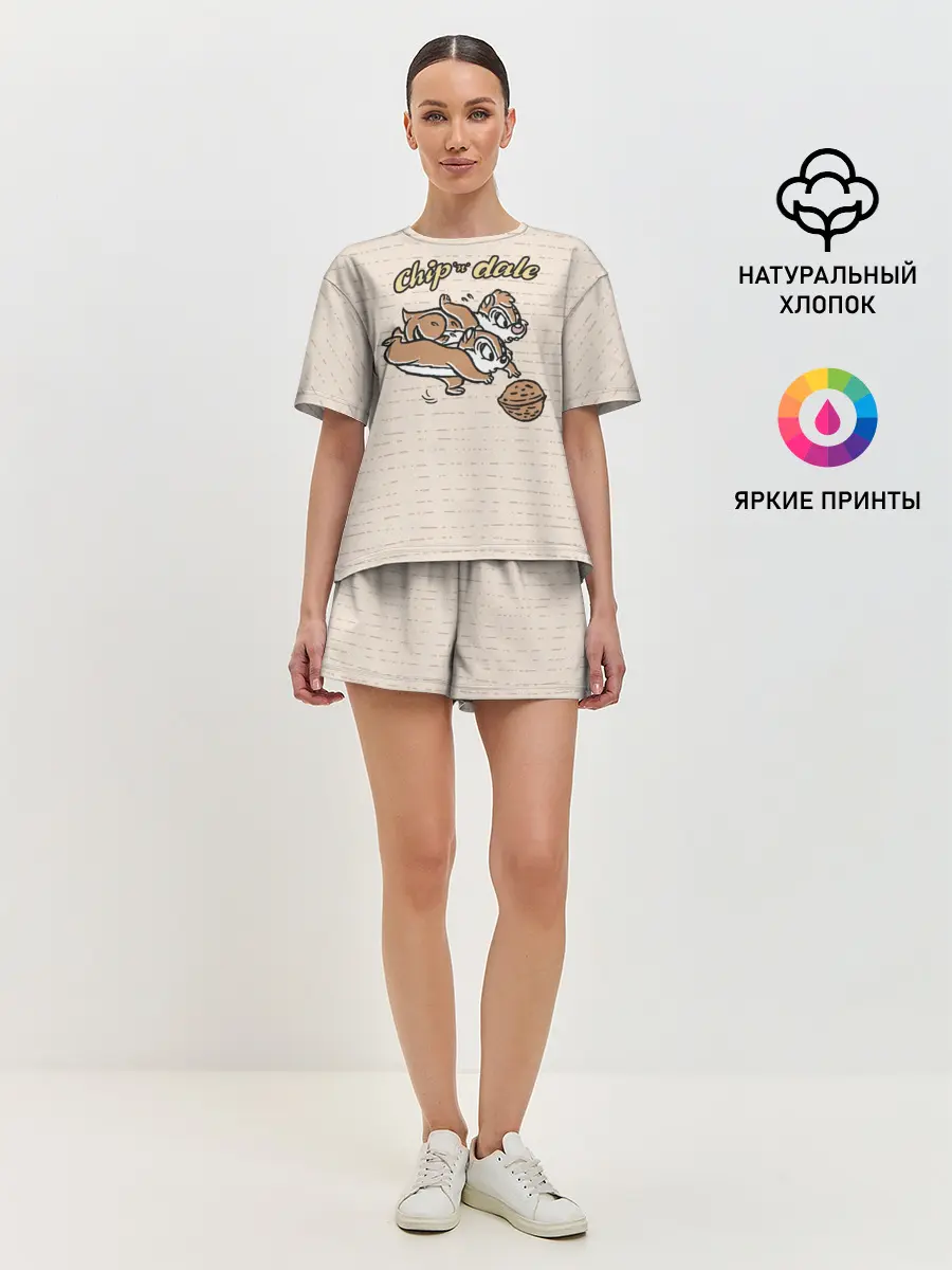 Женская пижама с шортами / Chip n Dale
