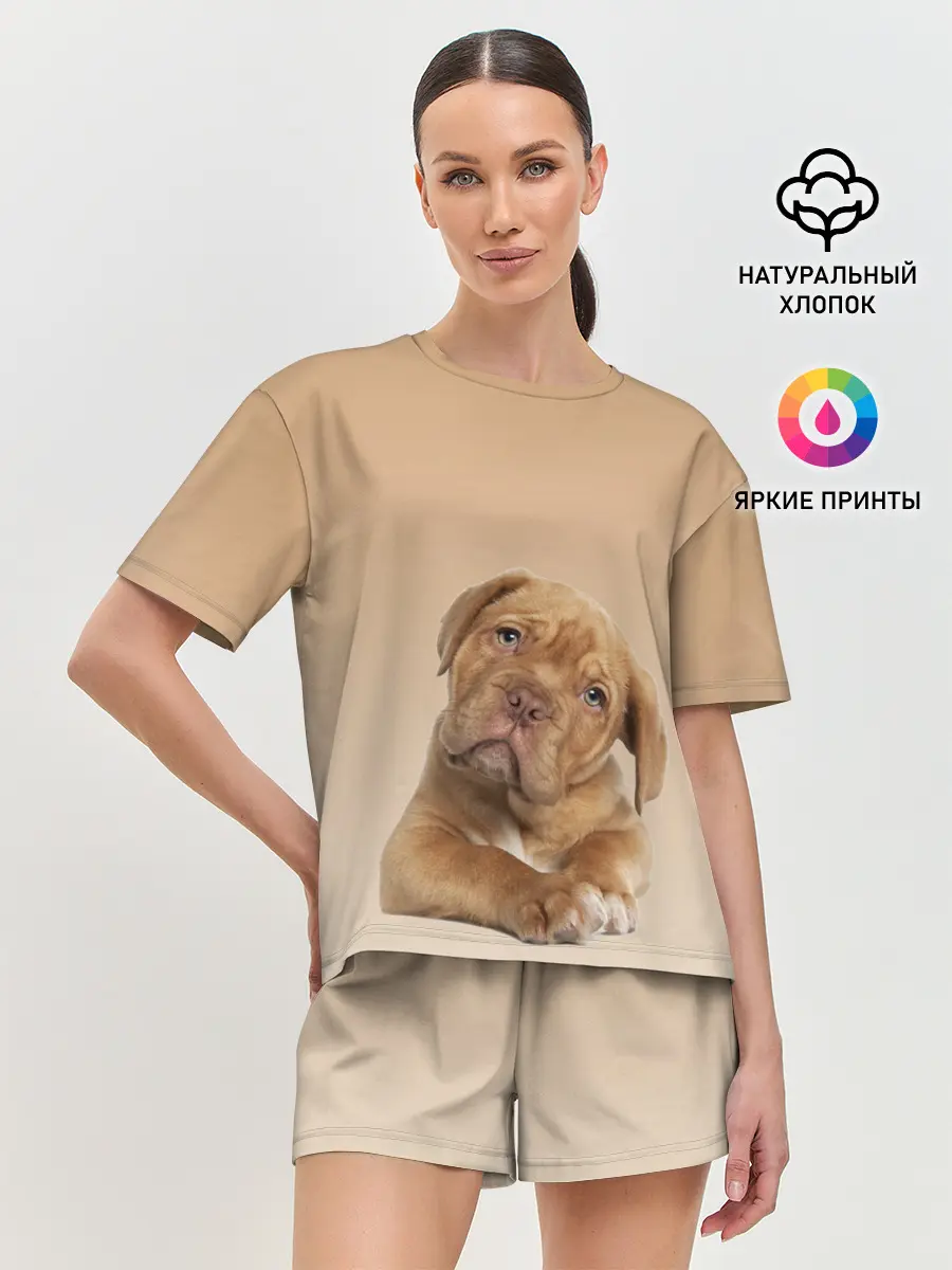 Женская пижама с шортами / питбуль