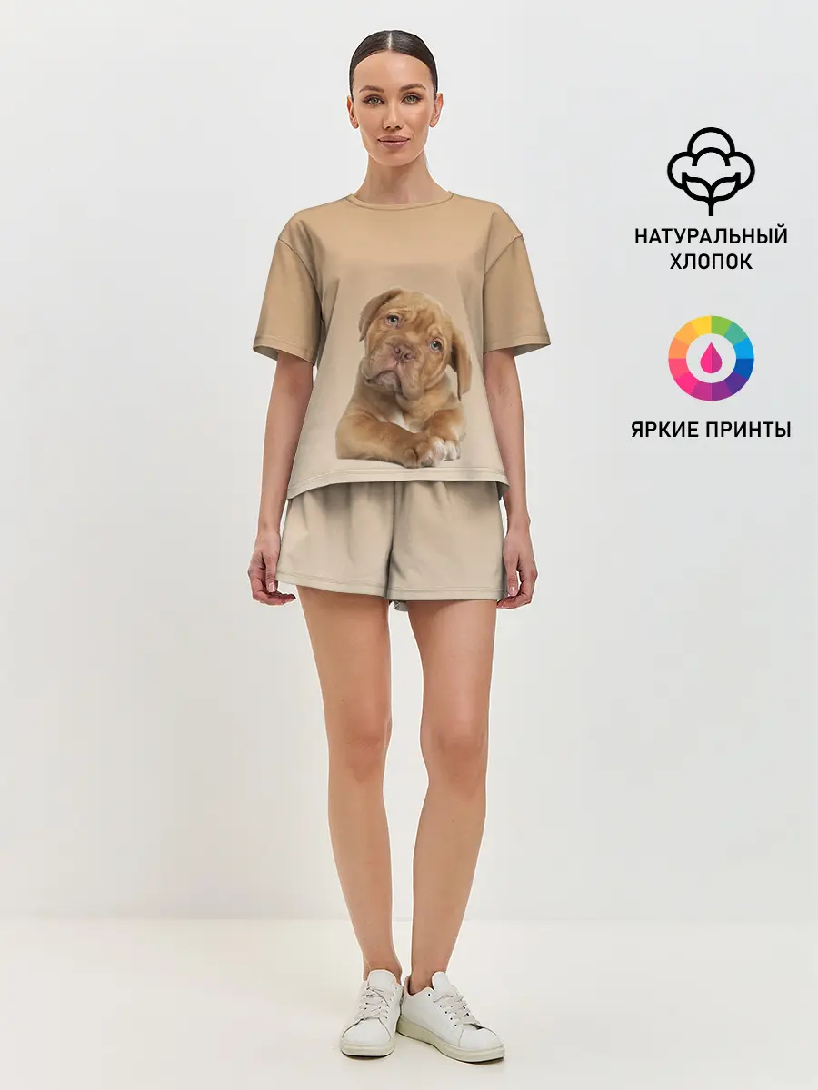 Женская пижама с шортами / питбуль
