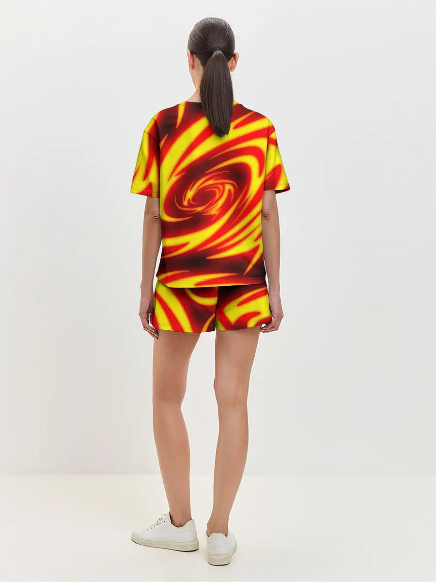 Женская пижама с шортами / ОГНЕННЫЕ ВОЛНЫ | FIRE STRIPES