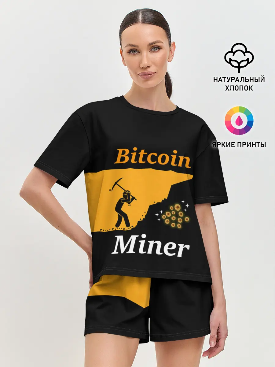 Женская пижама с шортами / БИТКОИН ШАХТЕР | BITCOIN