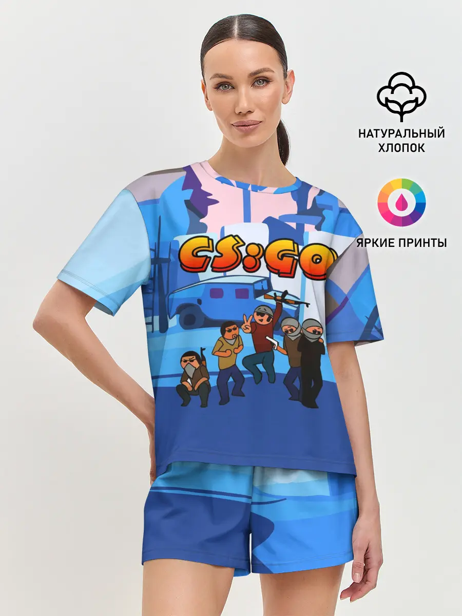 Женская пижама с шортами / CS GO МУЛЬТФИЛЬМ