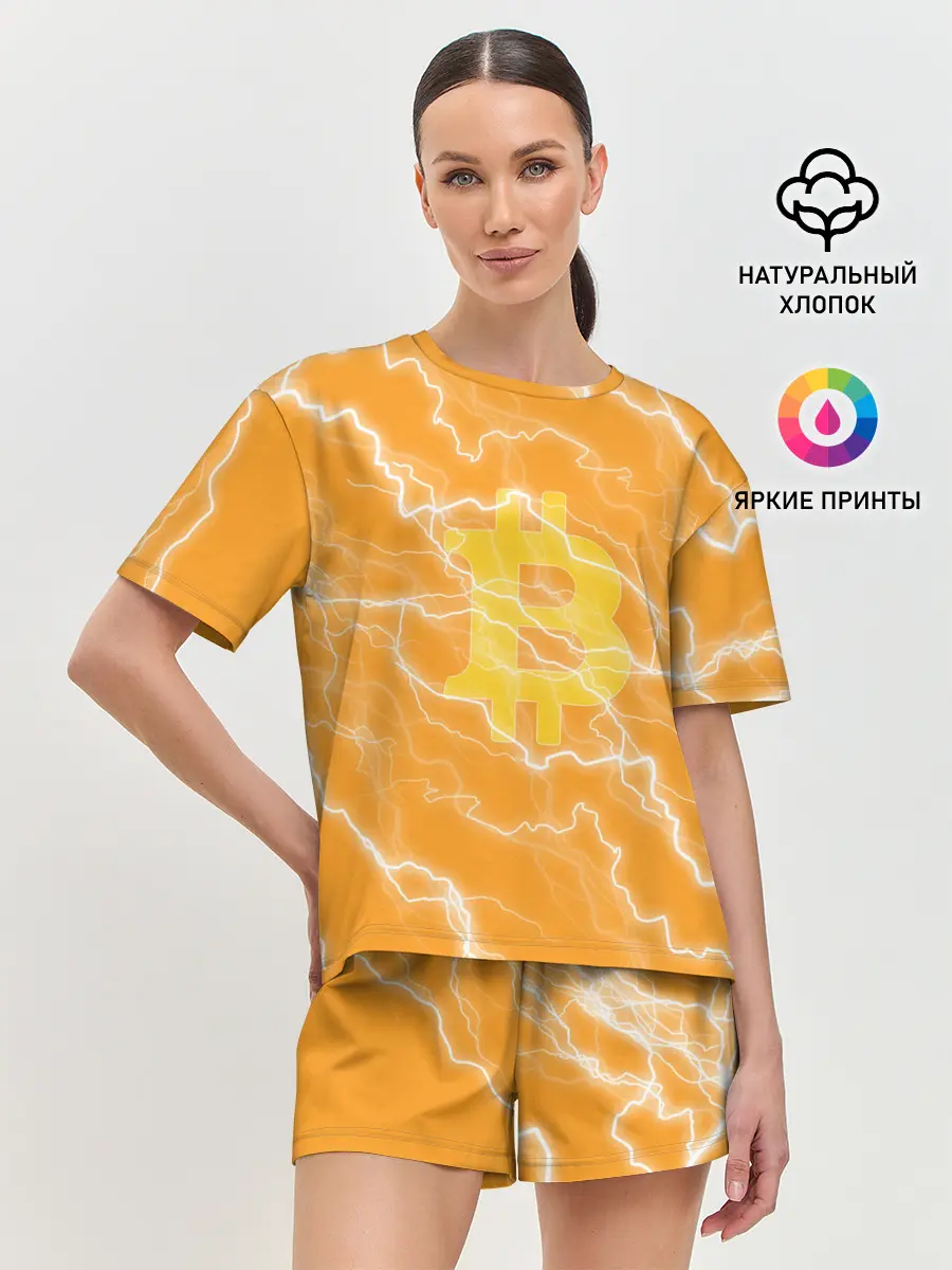 Женская пижама с шортами / Bitcoin
