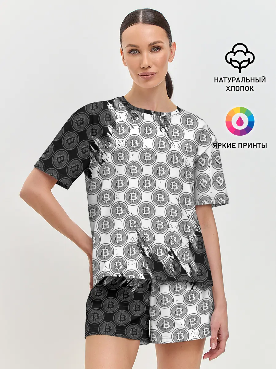 Женская пижама с шортами / Bitcoin