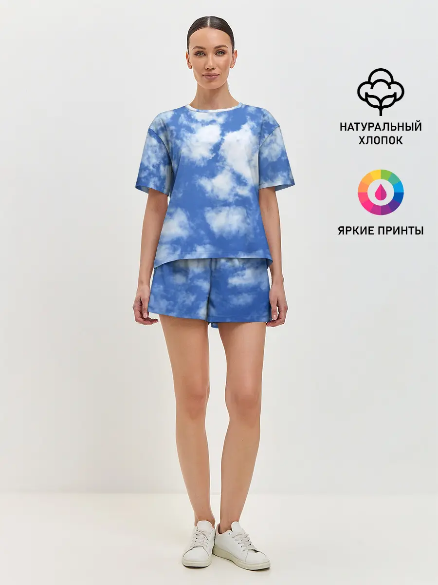 Женская пижама с шортами / ОБЛАКА