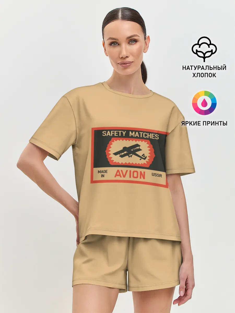 Женская пижама с шортами / Спички