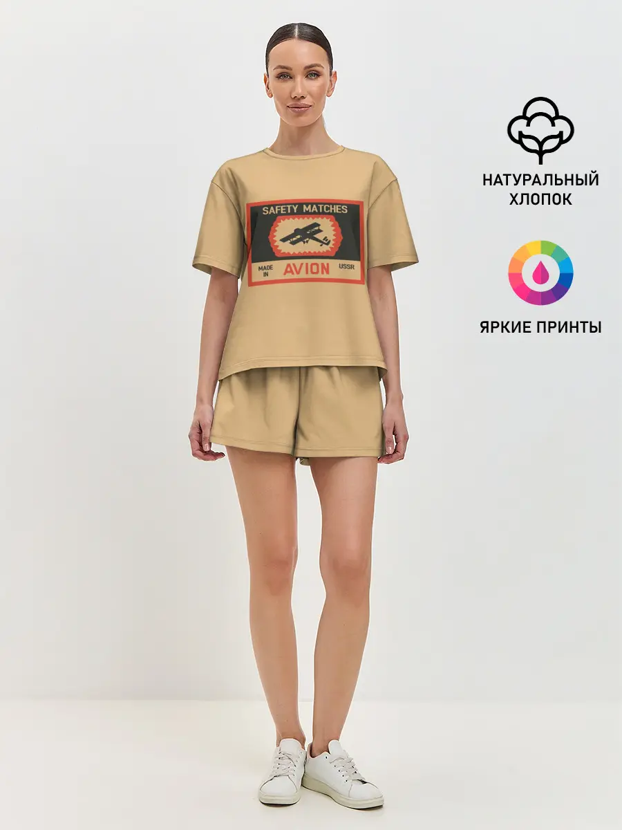 Женская пижама с шортами / Спички