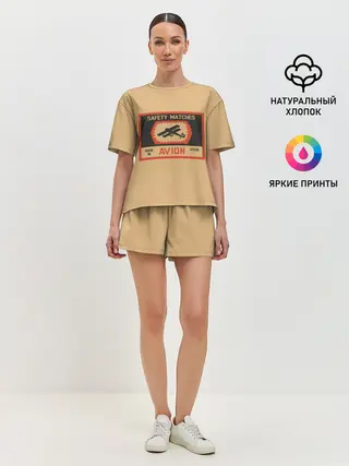 Женская пижама с шортами / Спички