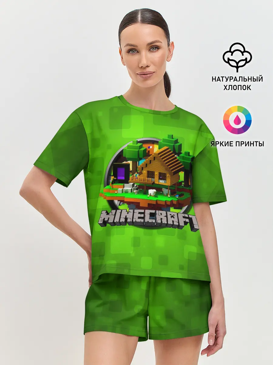 Женская пижама с шортами / Minecraft