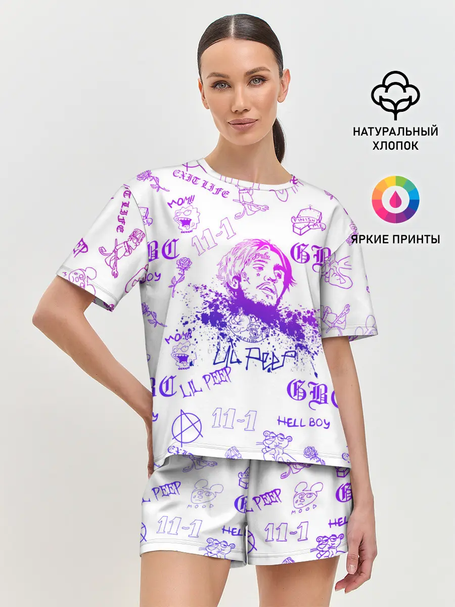Женская пижама с шортами / LIL PEEP