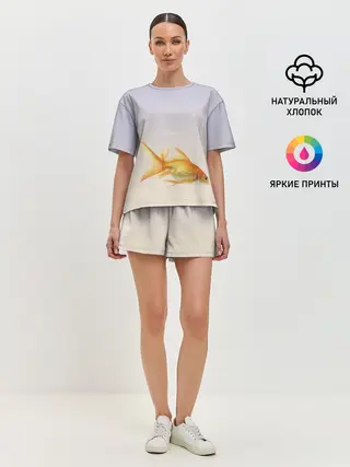Женская пижама с шортами / золотая рыбка