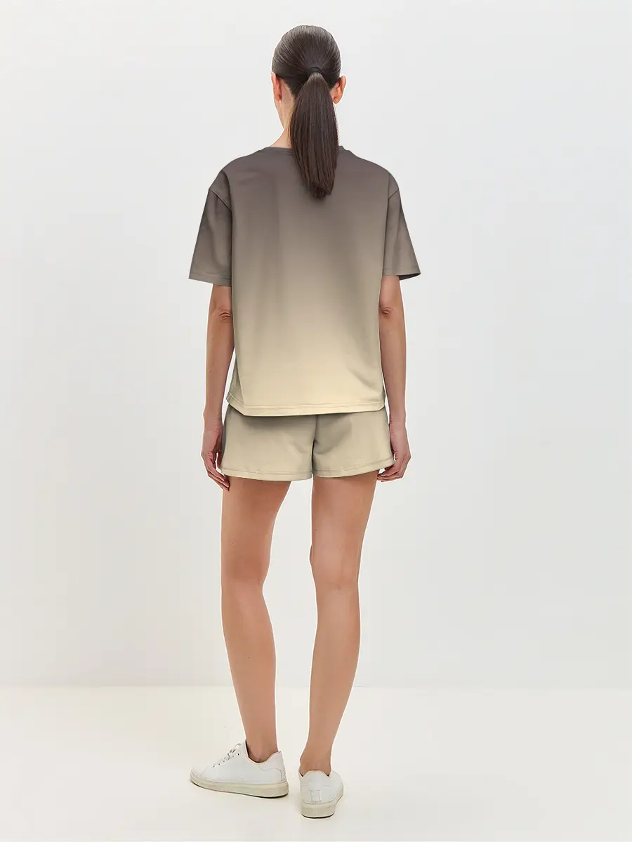 Женская пижама с шортами / заяц в цветочках