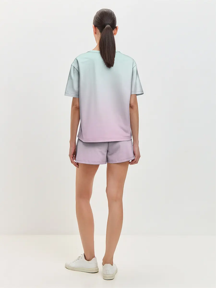 Женская пижама с шортами / акварельные бабочки