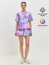 Женская пижама с шортами / СИРЕНЬ | ЦВЕТЫ | LILAC
