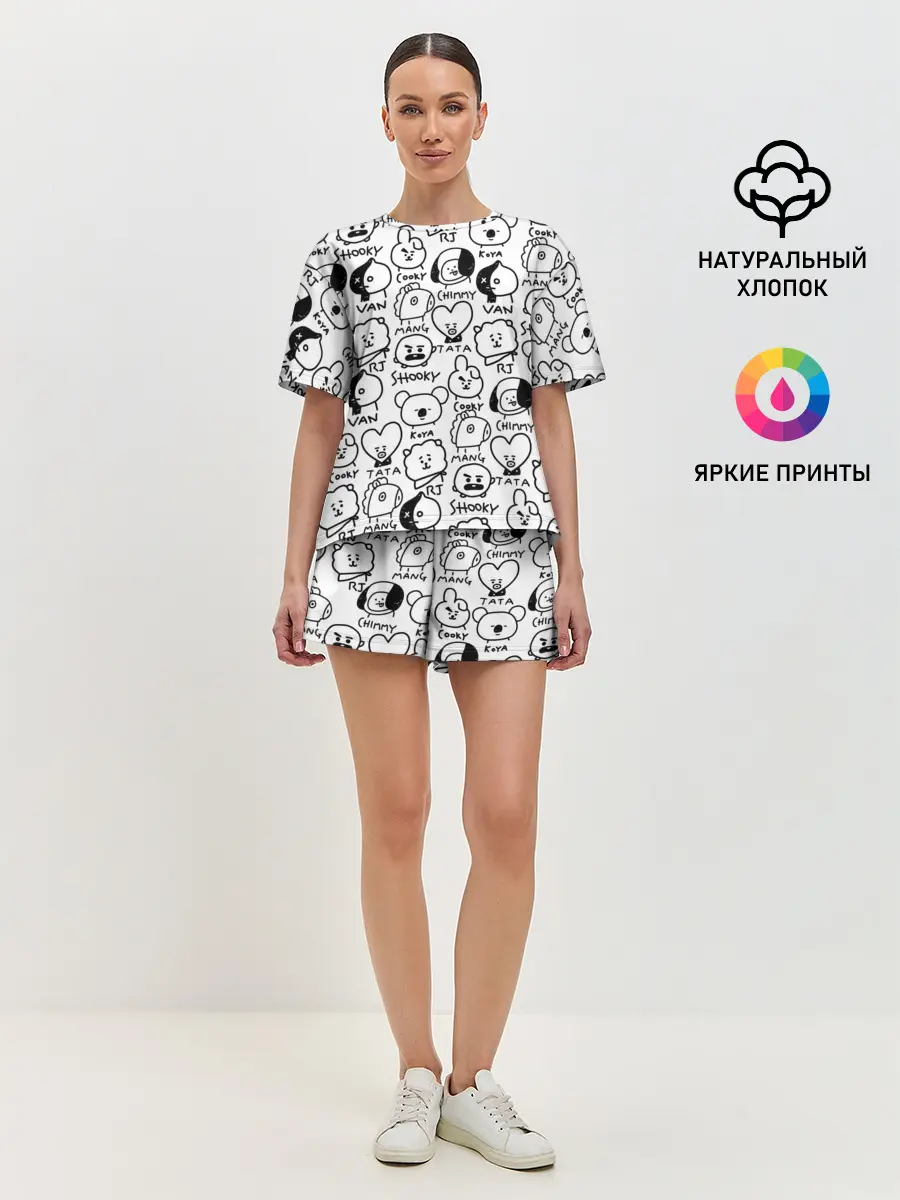 Женская пижама с шортами / BTS | BT21