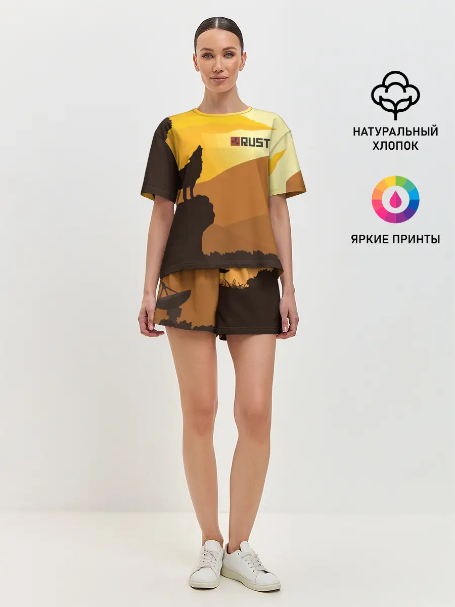 Женская пижама с шортами / Rust