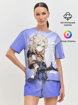 Женская пижама с шортами / GENSHIN IMPACT, АЛЬБЕДО