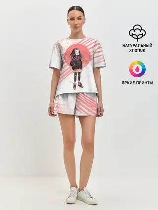 Женская пижама с шортами / Незуко Камадо Клинок, рассекающий демонов