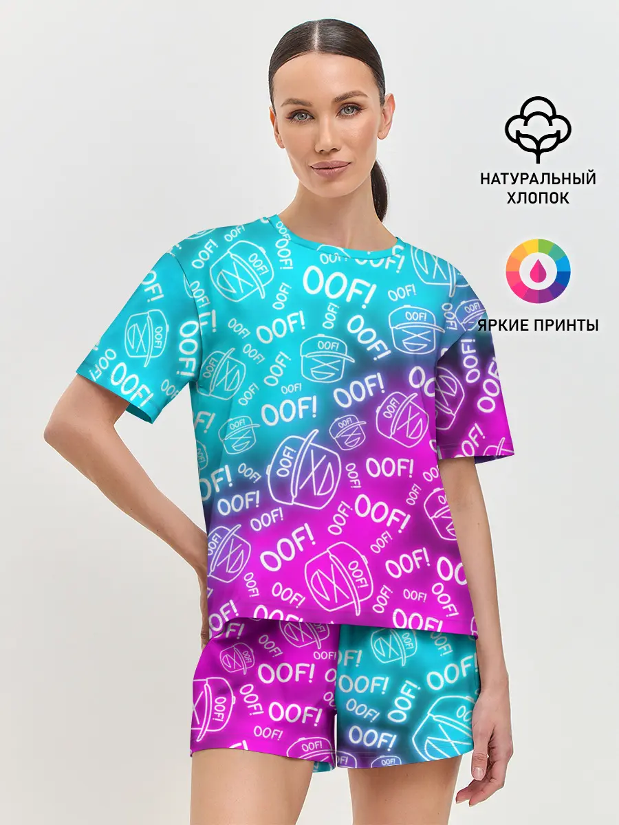 Женская пижама с шортами / OOF ROBLOX