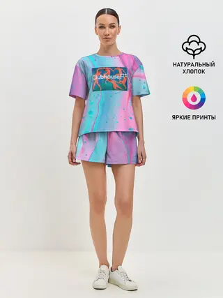 Женская пижама с шортами / Clubhouse геометрия | Клабхаус